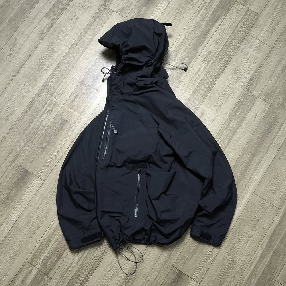 Custom Black Waterproof Outdoor Jackets Men's WindbreakerJacket Manufacturer