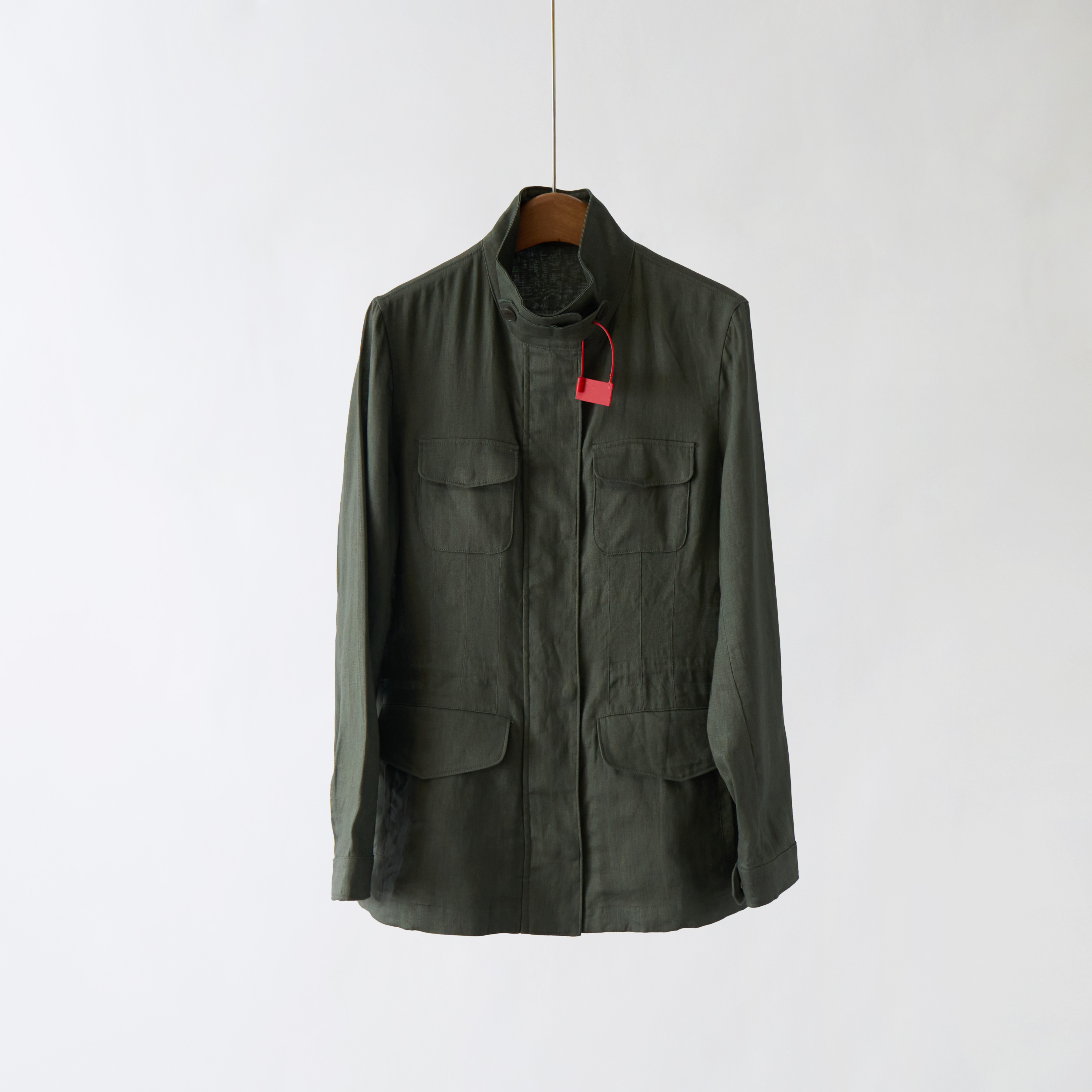 Popular Items Now Women's Coats 100% Linen Overcoat Stand Collar Waist Design Women's Casual Top Clothing Manufacturers