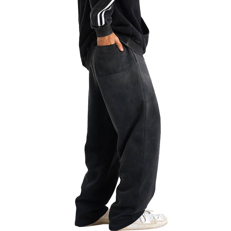 Loose Sport Customized Oversized 300g Fleece Thickened Straight Leg Mens Joggers
