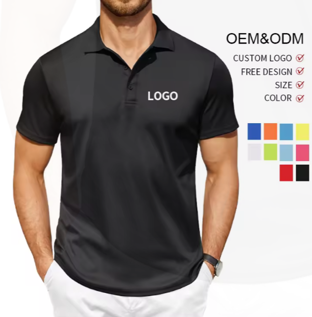 Premium Quick Dry Breathable Men's Polo Shirts and T Shirt for Men for Custom Logo Embroidery and Team Uniform Clothing Craft