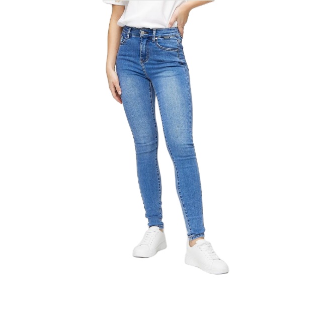 High Quality Women's Skinny Stretchy Breathable Plus Size High Waist Denim Jeans with Embroidery Sexy Casual Full Length BD