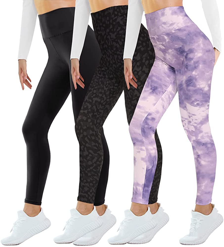 High-Waisted Black Tights Yoga Pants For Women Non-See-Through Workout Leggings Tummy Control Casual Style Breathable Knitted