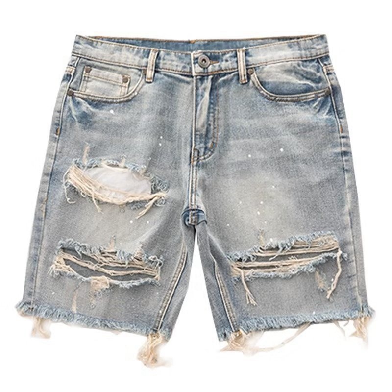 Men's Quick Dry Summer Quarter Pants Breathable High Quality Mid Zipper Fly Shorts Youth Streetwear Shorts for Men