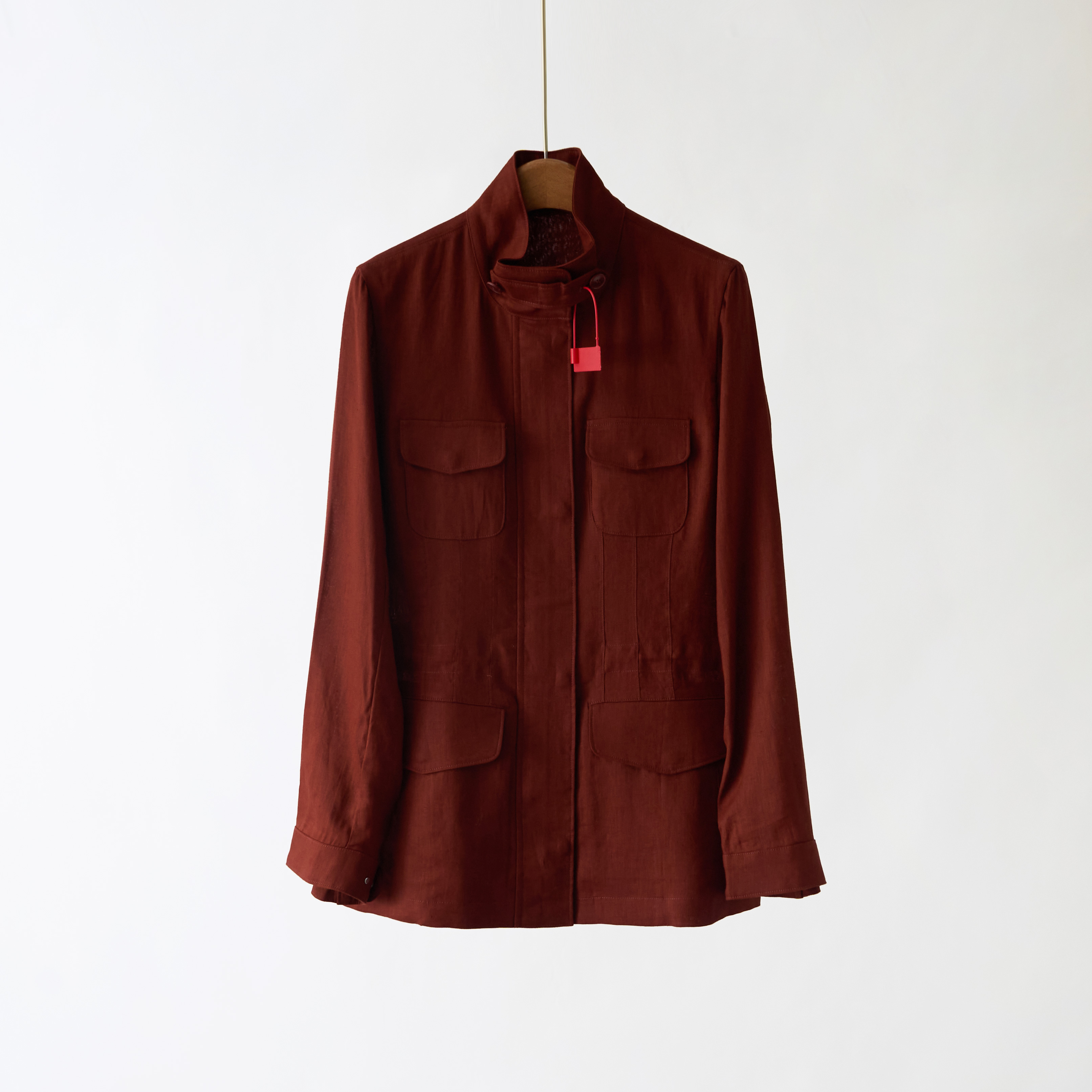 Popular Items Now Women's Coats 100% Linen Overcoat Stand Collar Waist Design Women's Casual Top Clothing Manufacturers