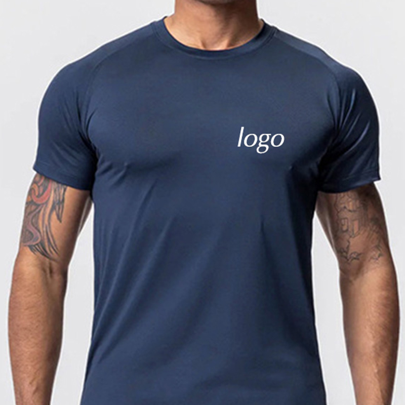 Spandex Polyester Quick Dry Running Fit T Shirt Workout Gym Sport Men T-shirt Custom Digital Print Logo TShirt For Men