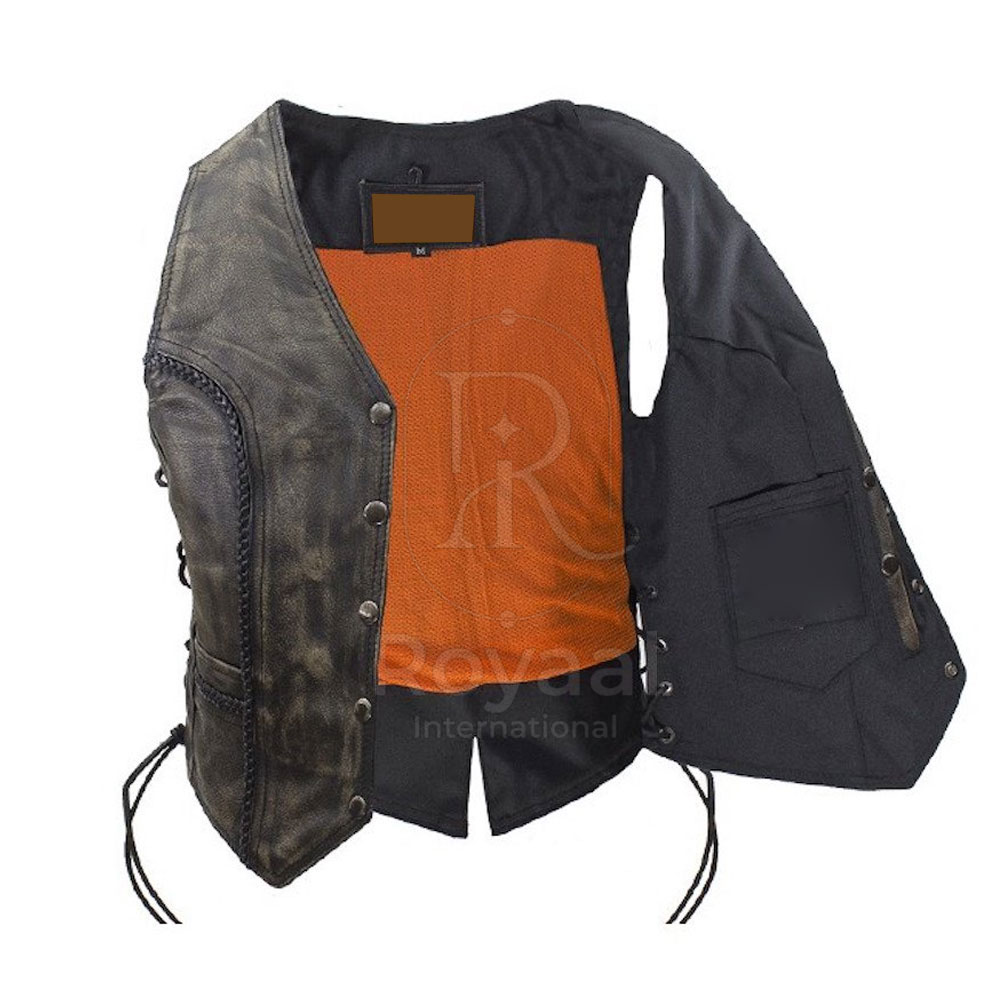 Low Moq Unique Design Hot Selling Leather Vest Breathable Comfortable Premium Quality Leather Vest For Men