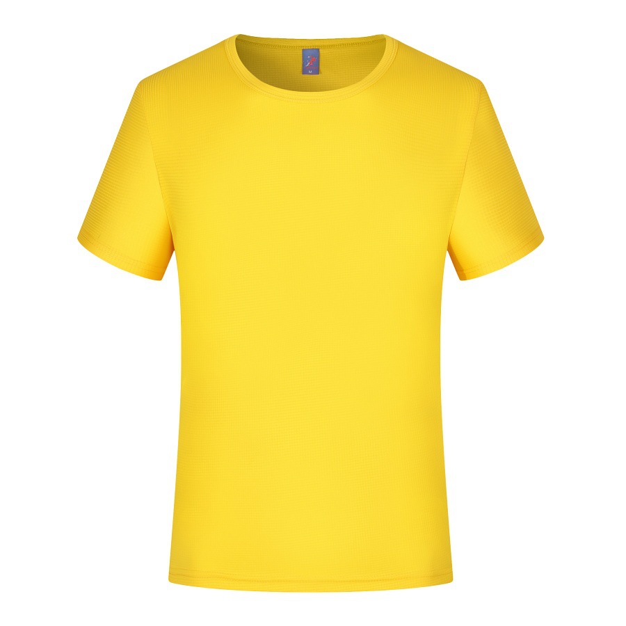 Polyester Mens Short Sleeve Sport Fitness T-Shits Logo Printing Promotion