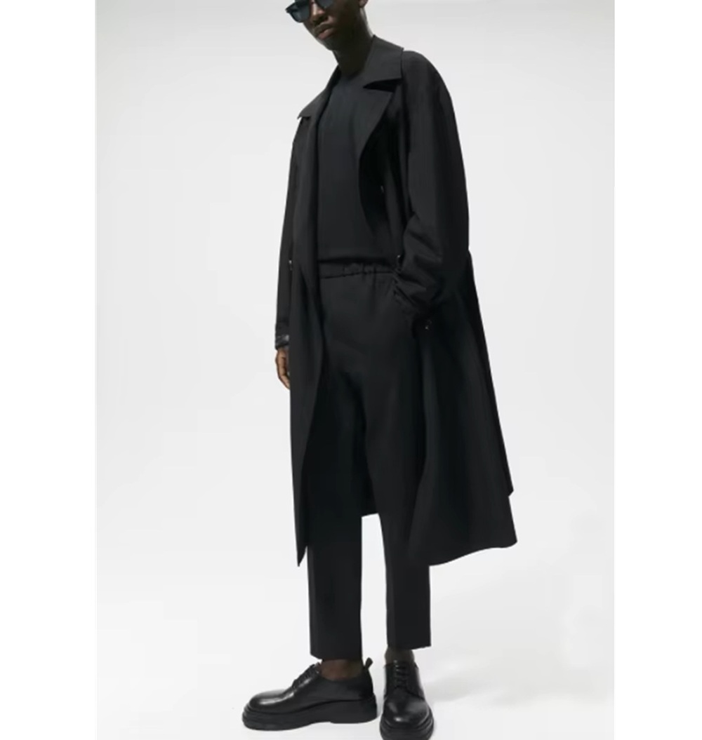 OEM China Factory Custom 100% Cotton Oversized Trench Coat Autumn Coat for Men