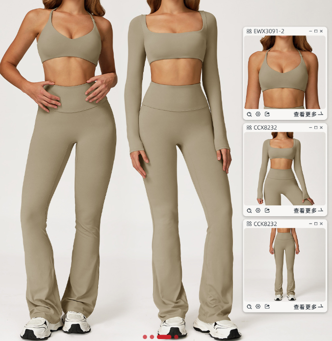 Custom High-Quality Autumn Conjunto De Yoga Clothes Suits Quick-Drying Tights Sportswear Women'S Gym Fitness Workout Yoga Set