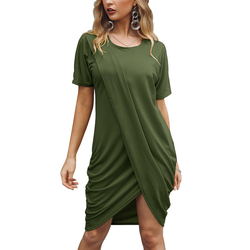 Overlap Design Bamboo Irregular Mini Dress