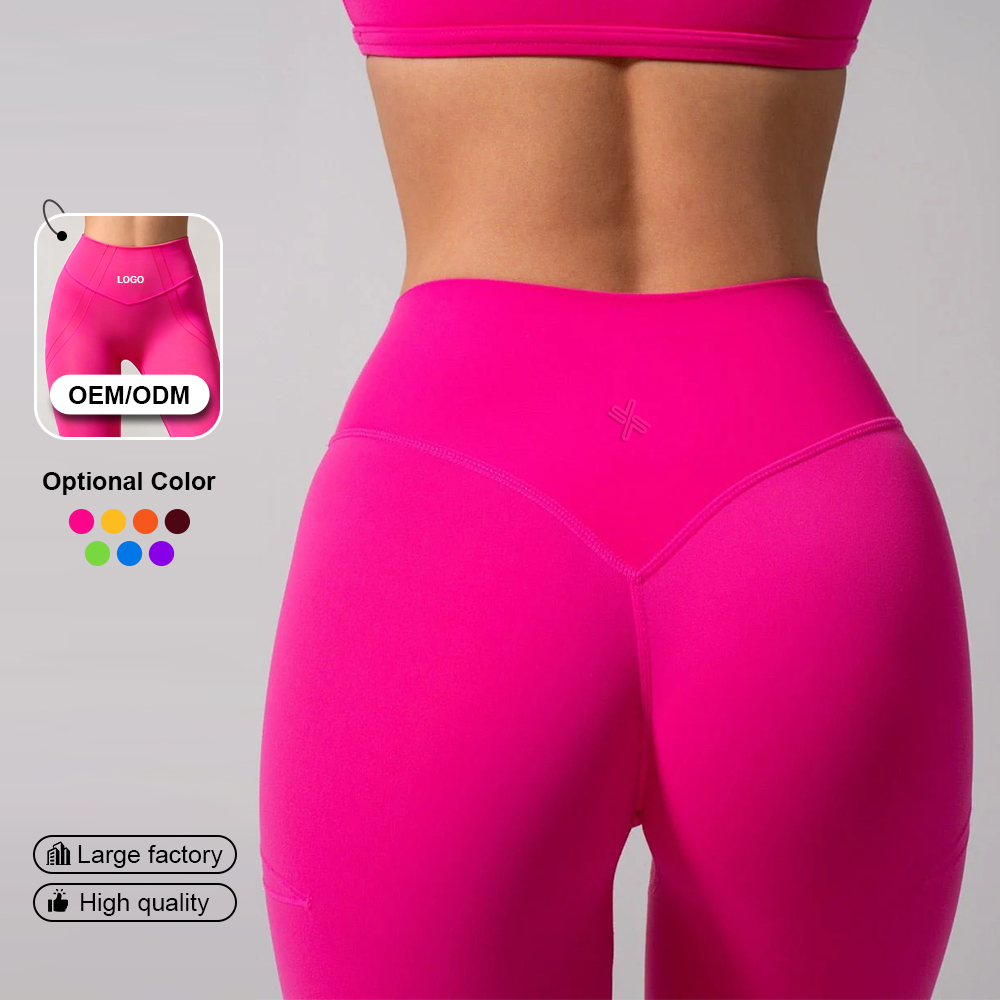 Custom Logo Four Way Stretch Active Wear Fitness Workout Gym Pants Butt Lifting Yoga Leggings Women