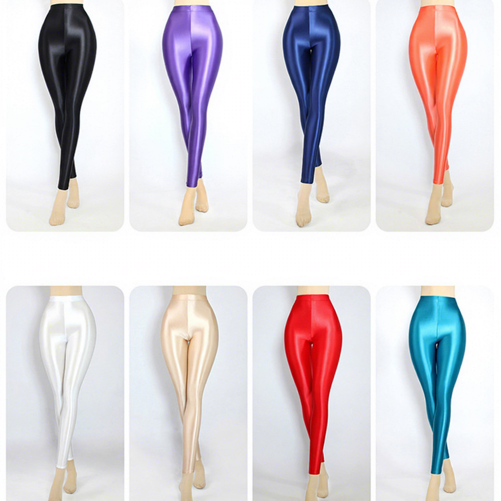 Wholesale Black PU Leggings Women High Waist Sexy Shiny Matte Tights Elastic Skinny Pants for Girls Workout Daily Outfit