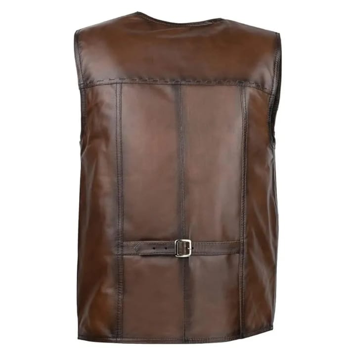 2026 Genuine Leather Vest Motorcycle Biker Leather Vest Riding Waistcoat Leather Vest Top Higher Stylish Design With Custom own.