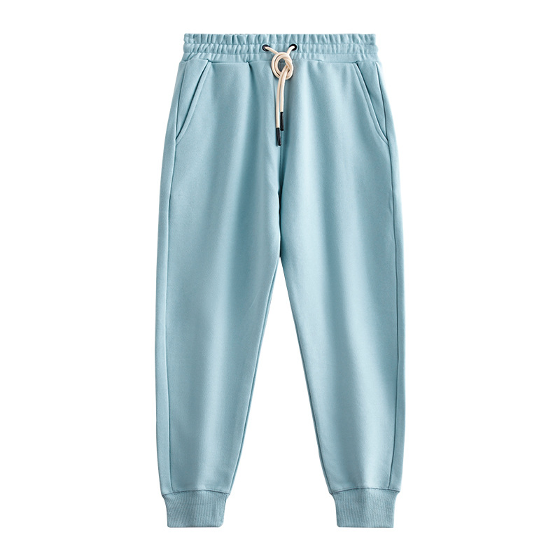 98009 New Style China Wholesale Women Tight Hemmed Waistband Drawstring Thickened Plush Sports Running Casual Jogger