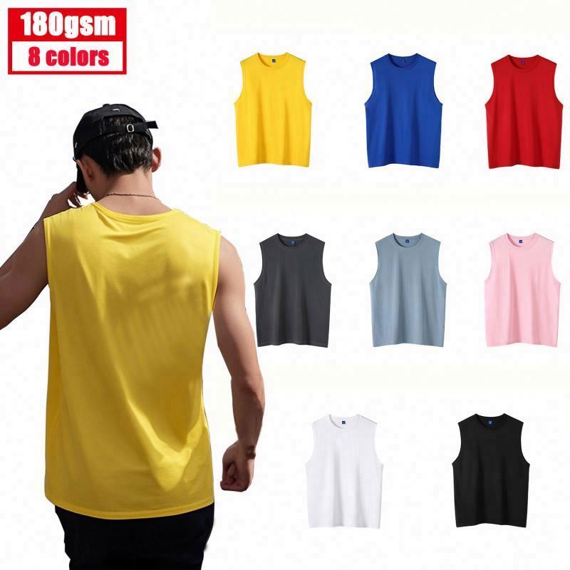 Bulk Custom Print Tank Tops For Men Running Compression Sleeveless Vest