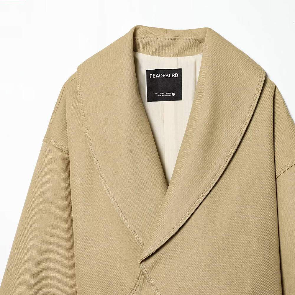 PB&amp;ZA Women 2026 Spring/Summer Fashion Chic Overcoat Vintage Simple Coat Short Windbreaker Long Sleeves Casual Female Outerwear