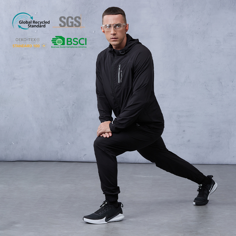Hucai Custom Menreflective Quick Drying Sports Fitness Gym Mens Jogger Running Pants