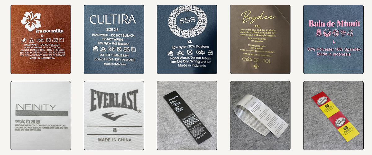 Custom Wash Label Samples