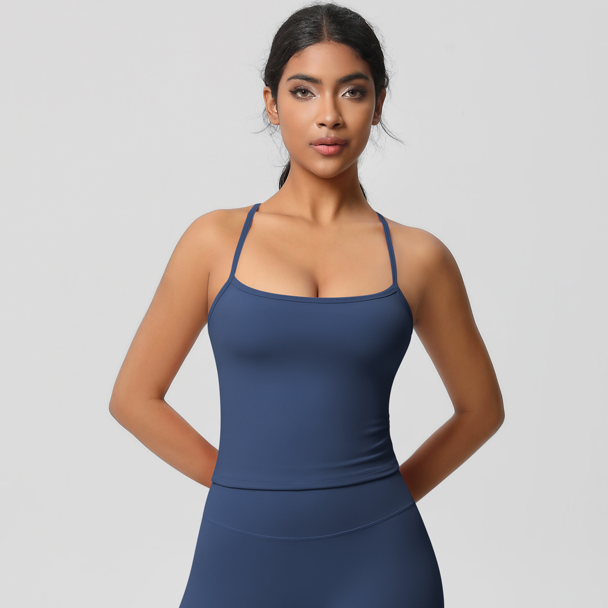 New Arrival Women's Hight Quality Nylon Super Soft Comfort Slim Fit Gym Running Yoga Active Tanks Tops