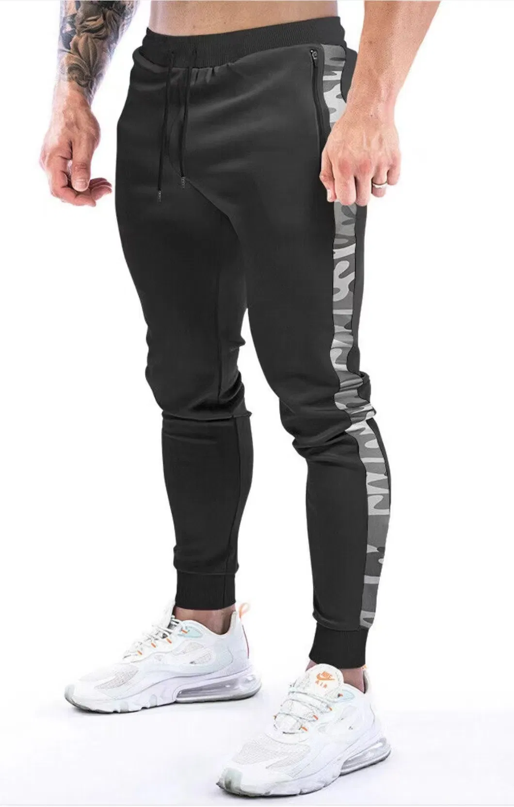 Men′ S Sweatpants Tapered Gym Running Workout Pants Athletic Drawstring Joggers with Pockets Men′ S Training Zipper Pocket Essential Jogger