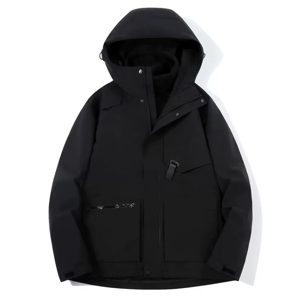 Rain Jacket For Hiking Camping Waterproof Windproof Thickened Windbreaker Custom Unisex Soft Shell Jacket