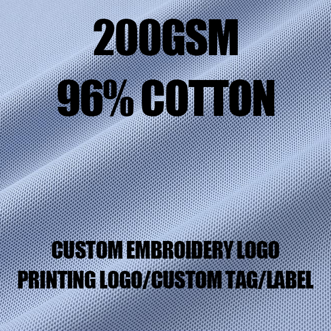 High Quality 200g Solid Color Cotton Workwear Polo Custom Embroidery logo Polo Shirt Business Short Sleeve Men's Polo Shirts