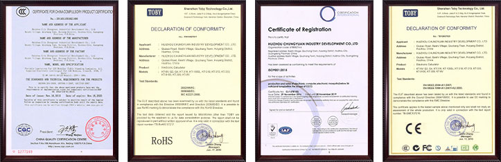 Quality Assurance Certificates
