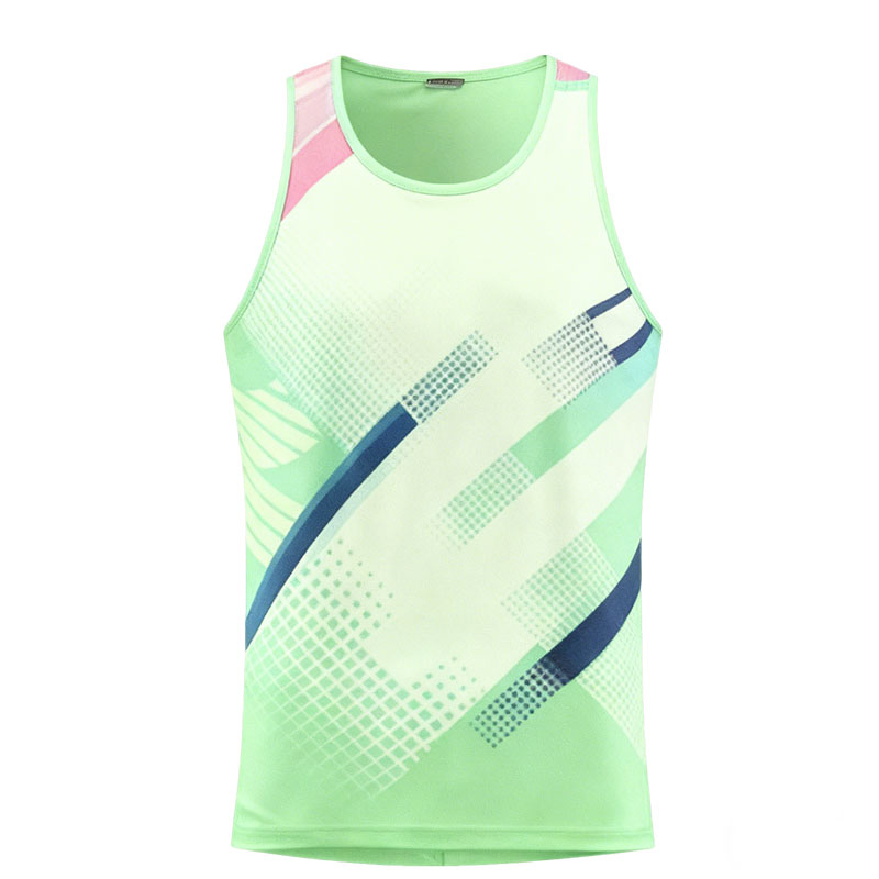 Quick Dry Custom Logo Stretchy Tight Crew Neck Athlete Body Building Sleeveless Shirt Leisure Vest Marathon Gym Running Singlet