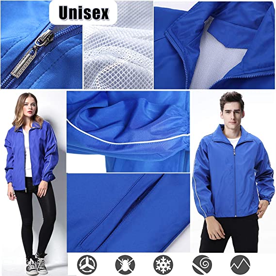 Advertising New Design Windbreaker Customized Long Sleeve Zipper up Windbreaker Jackets With Logo Printing