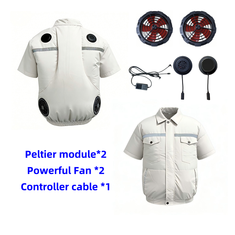 Men's Formal Peltier Cooling Air Conditioning Vest With Zipper Closure Summer Outdoor Cool Jacket For Outdoor Activities