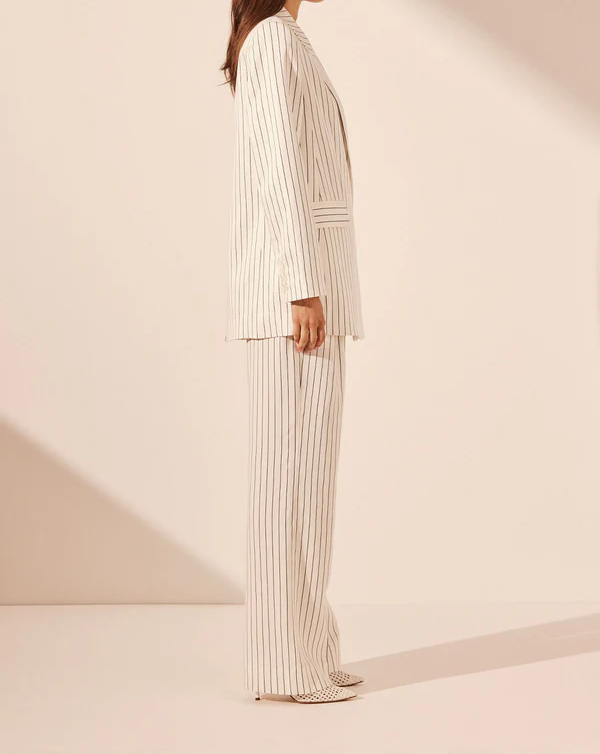 Wholesale Custom Women Casual Work Wear Blazer Set Oversize Fashion Business Suits Loose Wide Leg Pants Suits&amp;Blazers