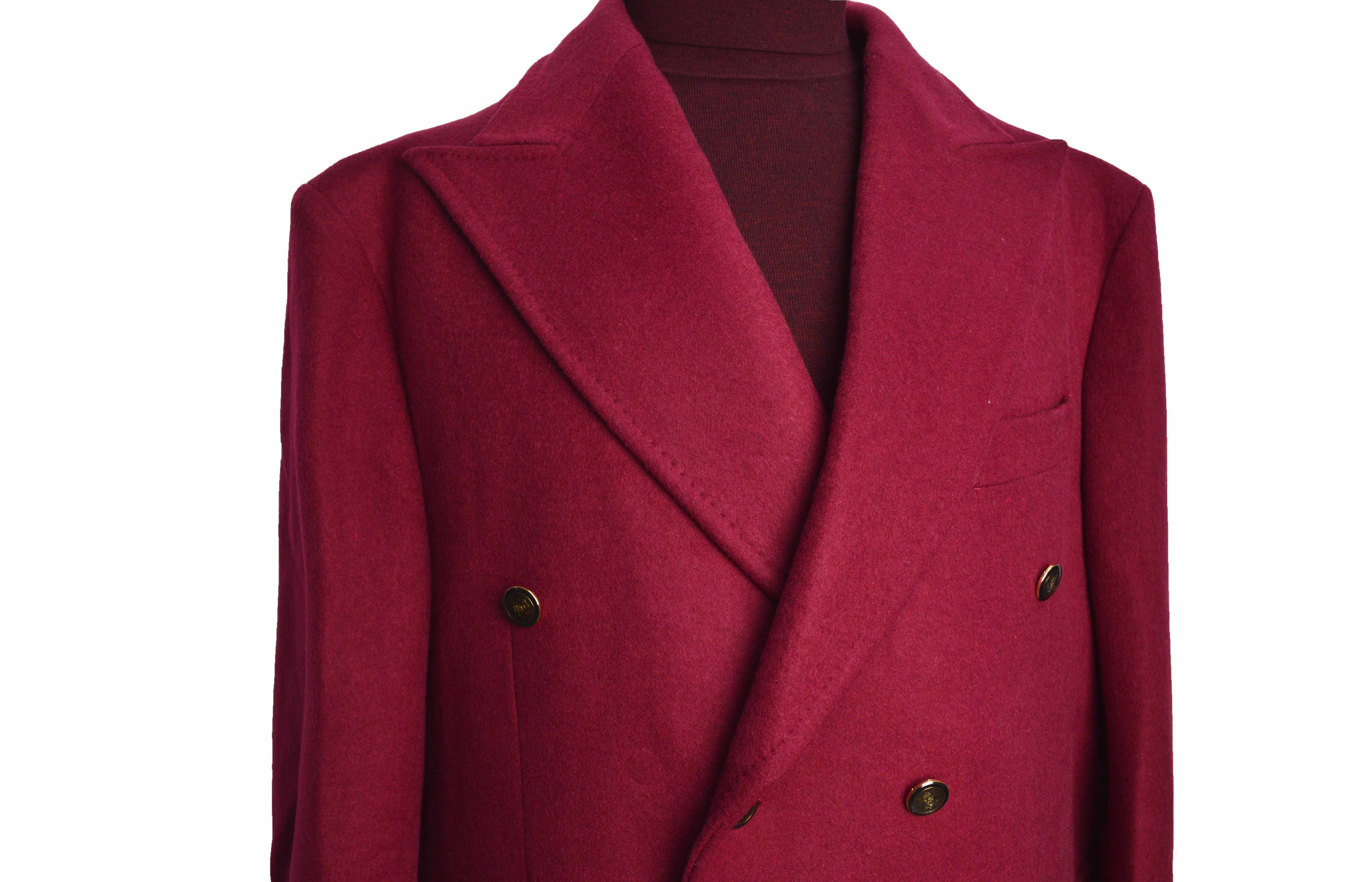 Men's High-End Winter Warm Woolen Coat Classic Formal Long Overcoat Double Breasted Closure Plus Size Formal Wear Waterproof
