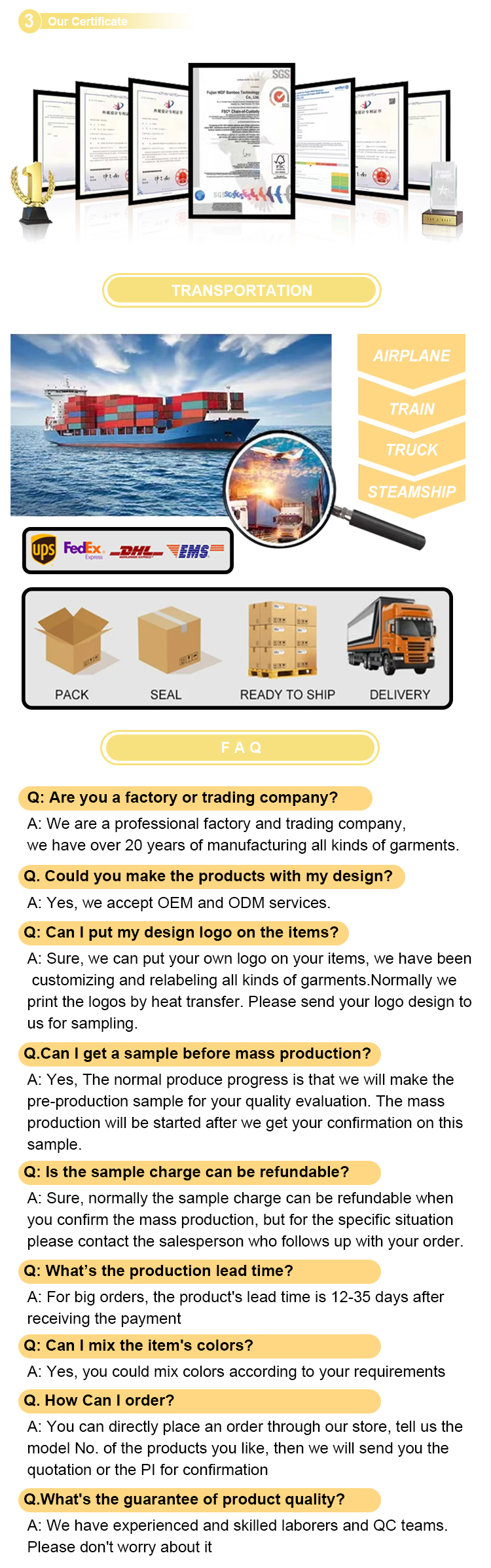 Packaging customization options