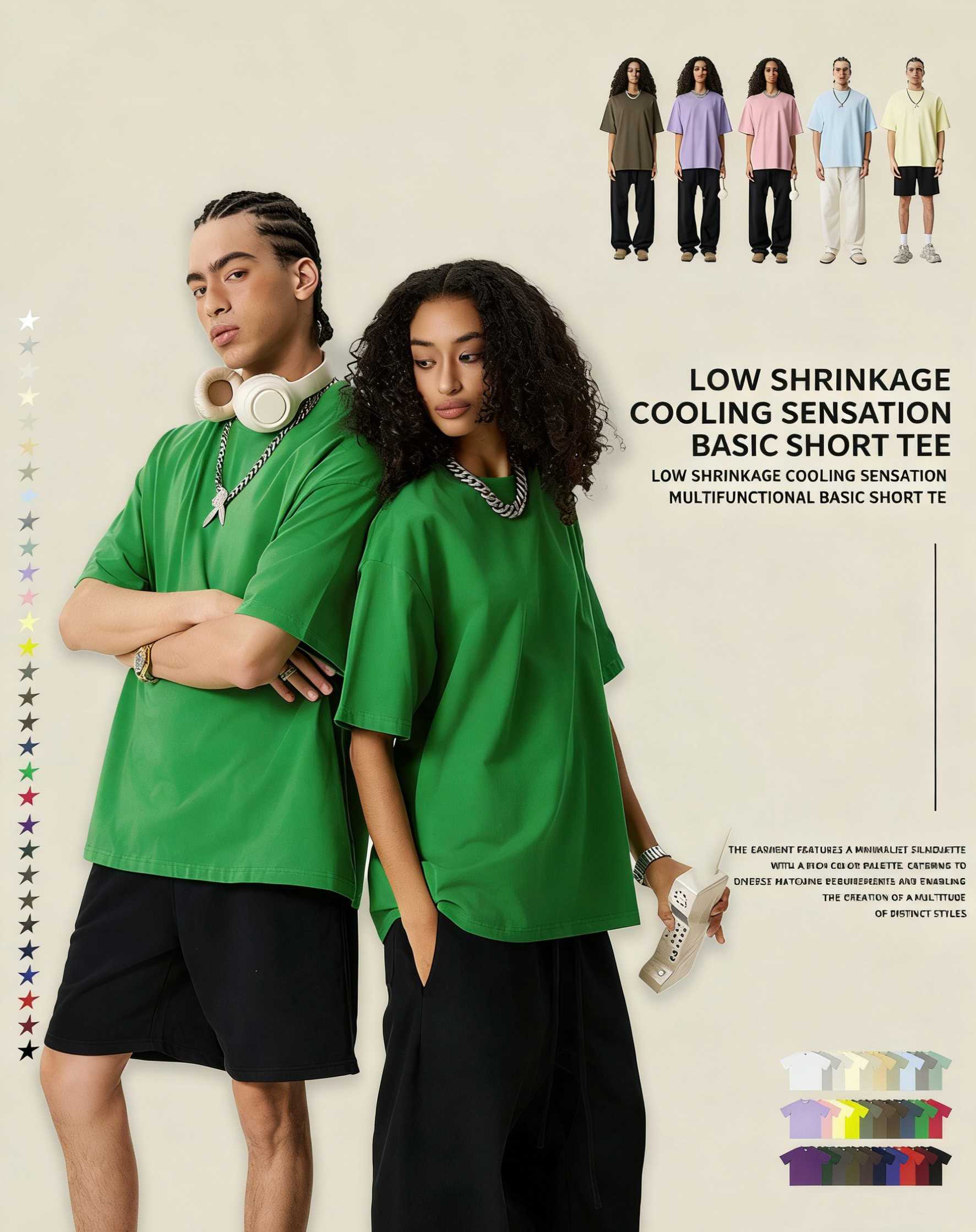 Calorie Sportswear High Quality Unisex Sports Tshirts Baggy Fit Polyester Blend Washed Custom Logo Summer 2 1 Design Short