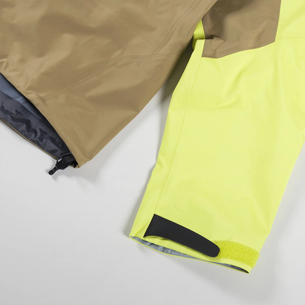 Custom Logo Mens GORE-TEX Hard Shell Jacket Euphoria Yellow Brown Waterproof Outdoor Windbreaker Jacket