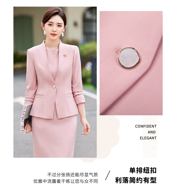 Fashionable Pink Two-Piece Spring Suit Dress New Release Women's Wedding Suit & Blazers