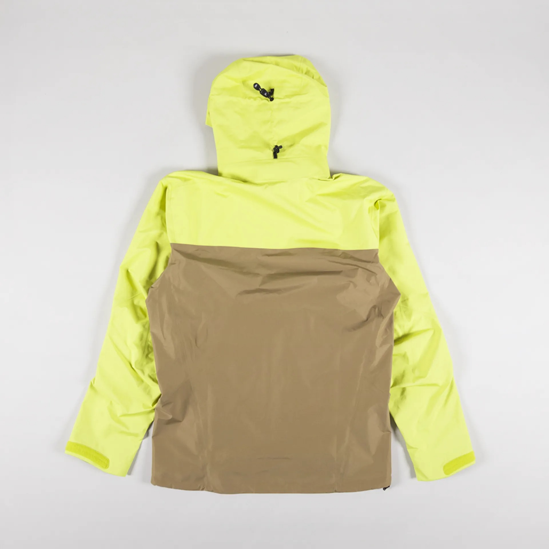 Custom Logo Mens GORE-TEX Hard Shell Jacket Euphoria Yellow Brown Waterproof Outdoor Windbreaker Jacket