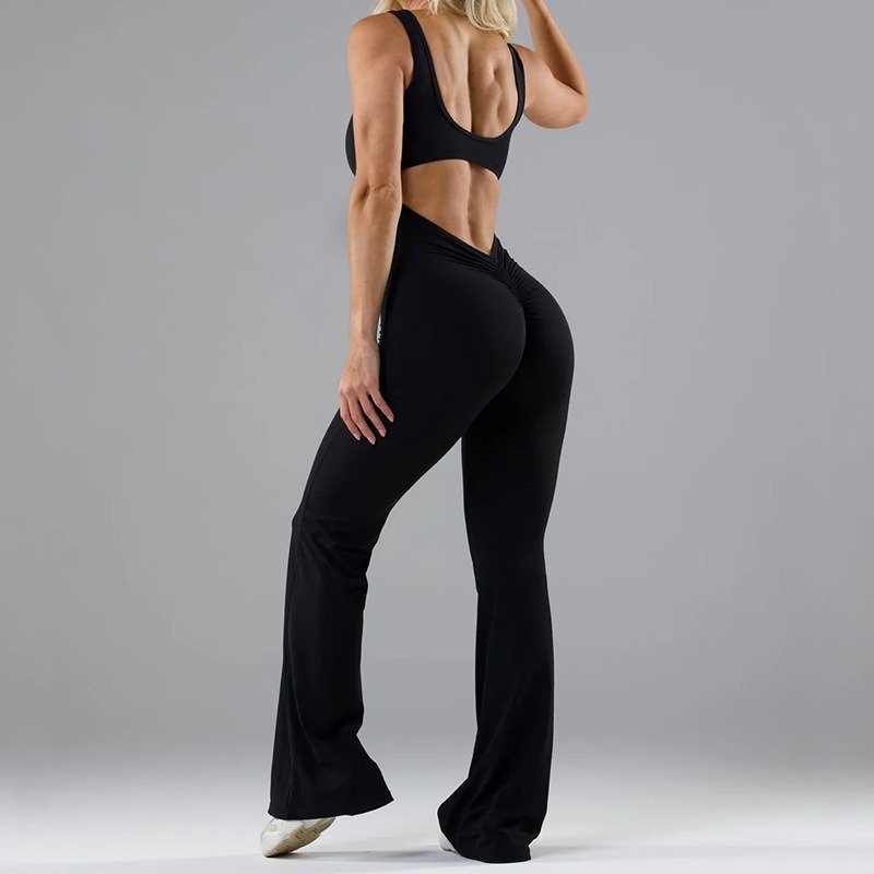 Fashion Tight Yoga Jumpsuit 2024 Leisure Hollow Seamless Sports Slimming Jumpsuit
