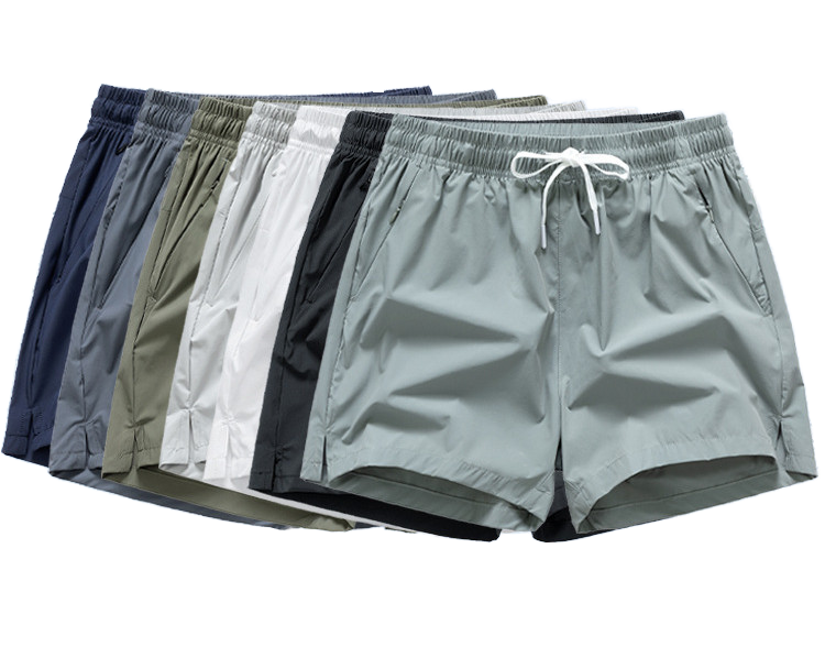 Custom Logo Summer Plus Size New High Quality Ice Silk Loose Elastic Quick Drying Casual Three Quarter Shorts