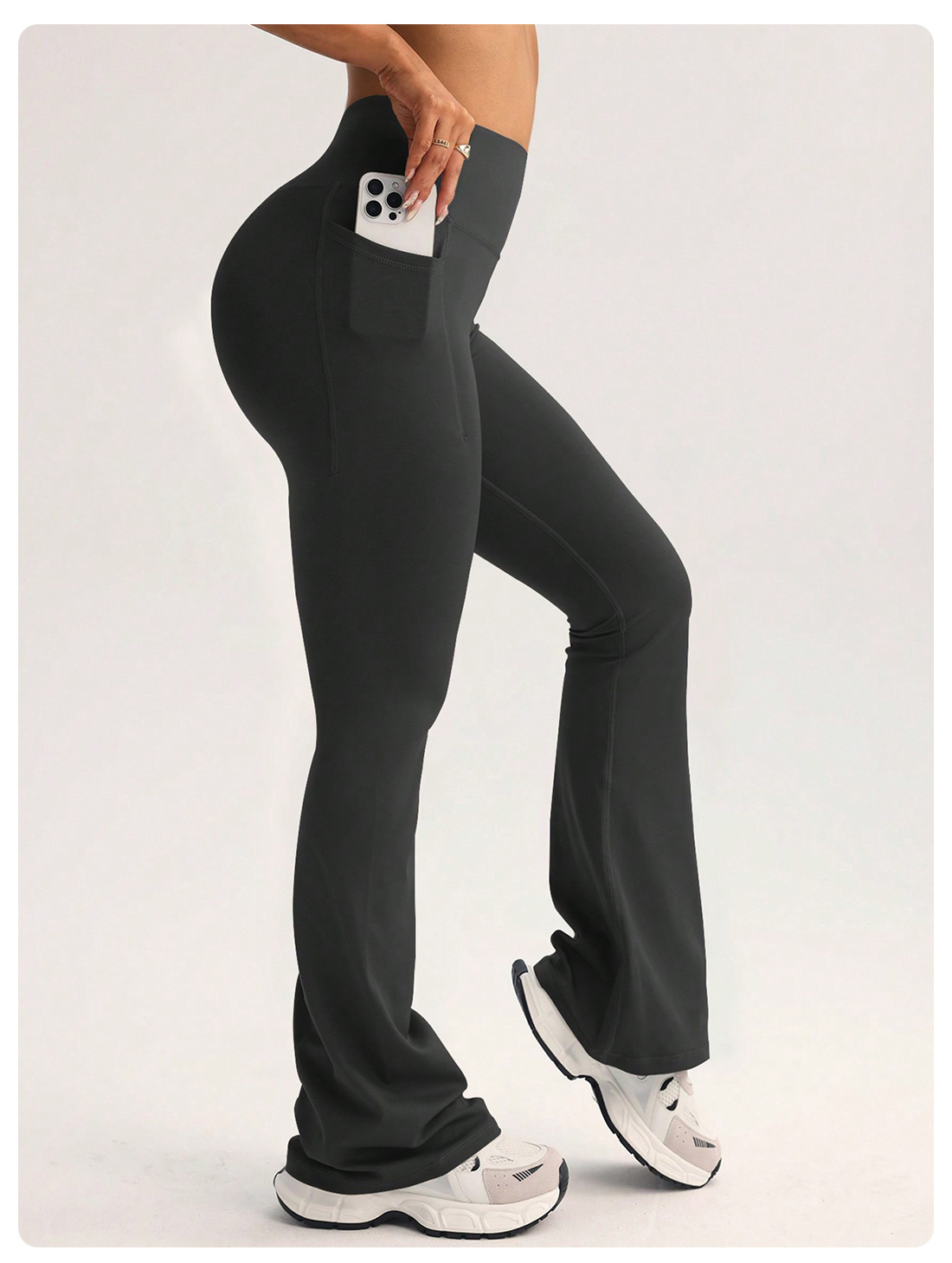 Leggings With Pockets For Women,Soft High Waisted Tummy Control Bootcut Workout Yoga Pants For Cycling Running Daily Wear