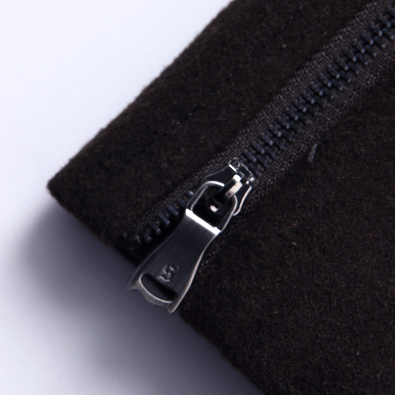 China Factory Wholesale High Quality Fur Collar Wool Overcoat Mens Double-breasted Trench Coat Mens