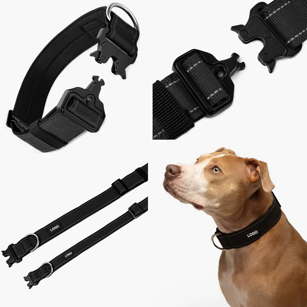 Personalized Pet's Name Tactical Dog Harness Custom Logo Light Weight Nylon Webbing No Pull Dog Harness Vest