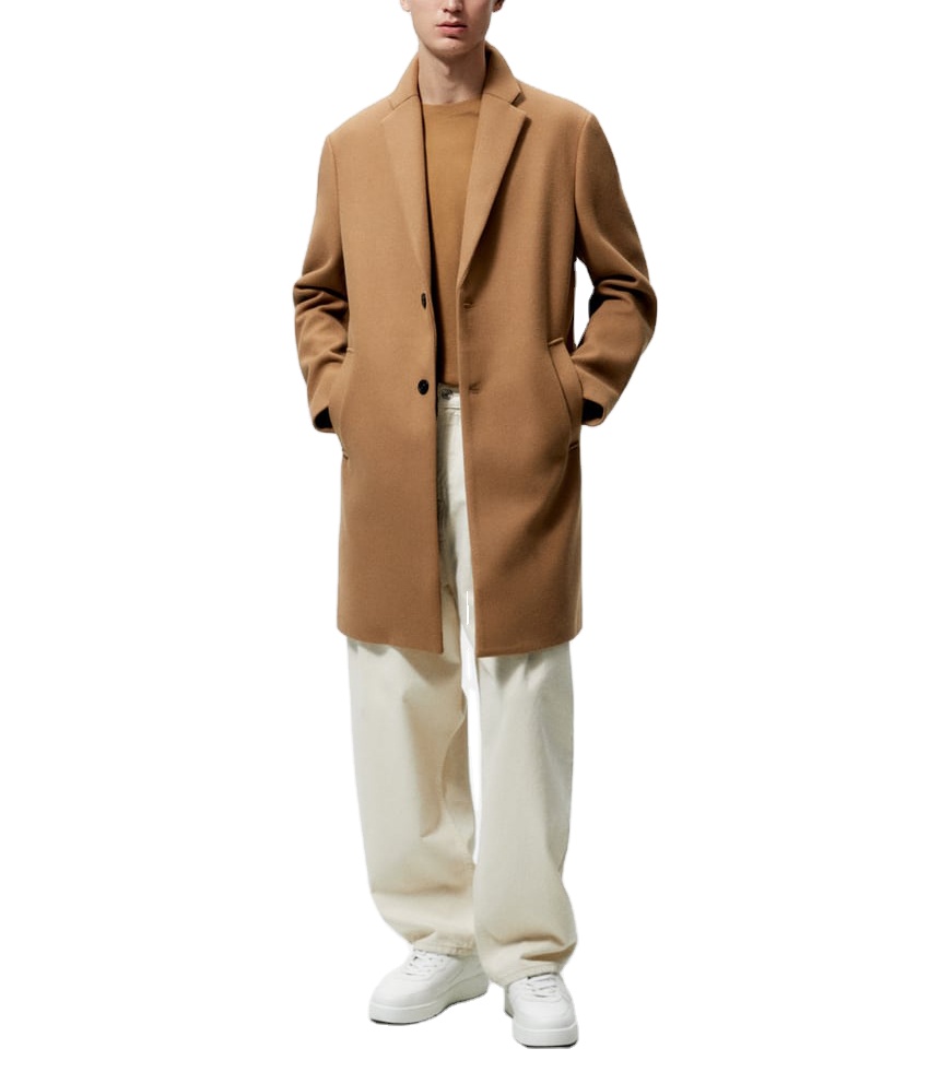 Factory Custom Wholesale Men's Jackets Wool Overcoat for Men Men's Fashionable Long Coat