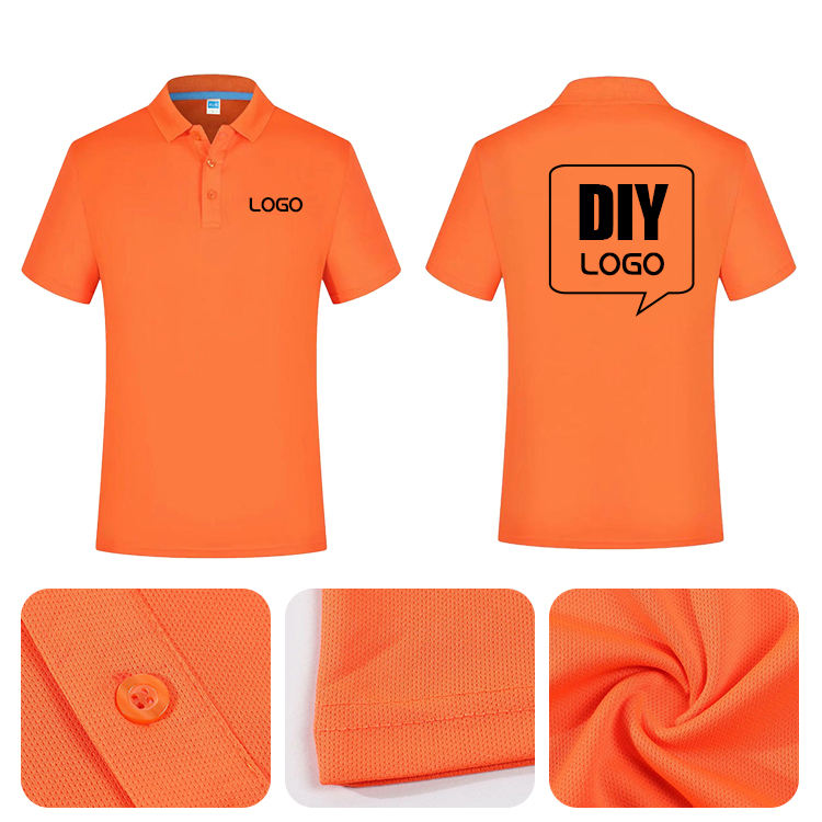 Wholesale Workwear Polo T-shirt Customized logo Men's Quick Drying Polo Shirts Solid Color Blank Plus Size Polo Shirt for Men