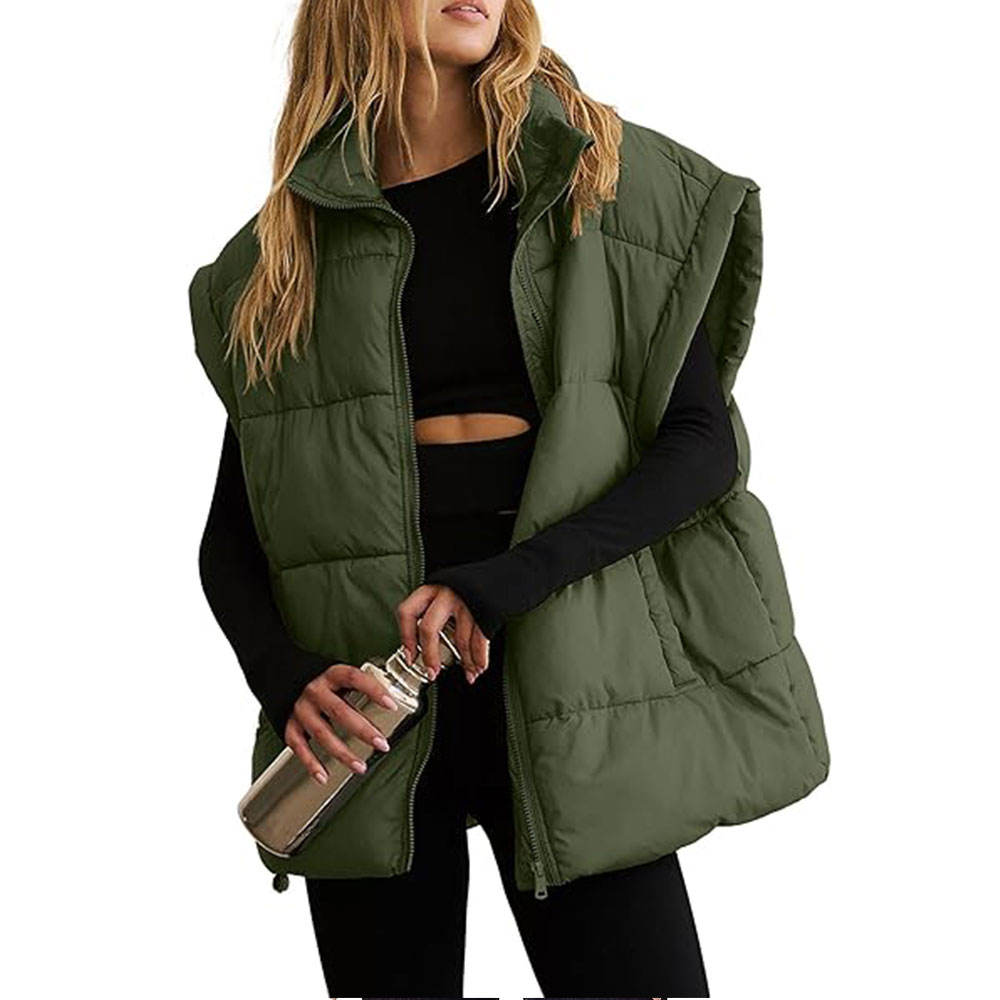 Custom Logo Make Your Own Design 100%Polyester Waterproof Zipper Women Puffer Vest Jacket Plus Size Men's Vests And Waistcoat