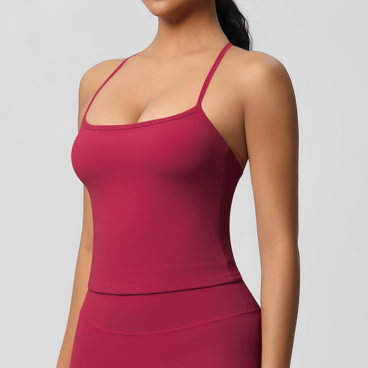 New Arrival Women's Hight Quality Nylon Super Soft Comfort Slim Fit Gym Running Yoga Active Tanks Tops