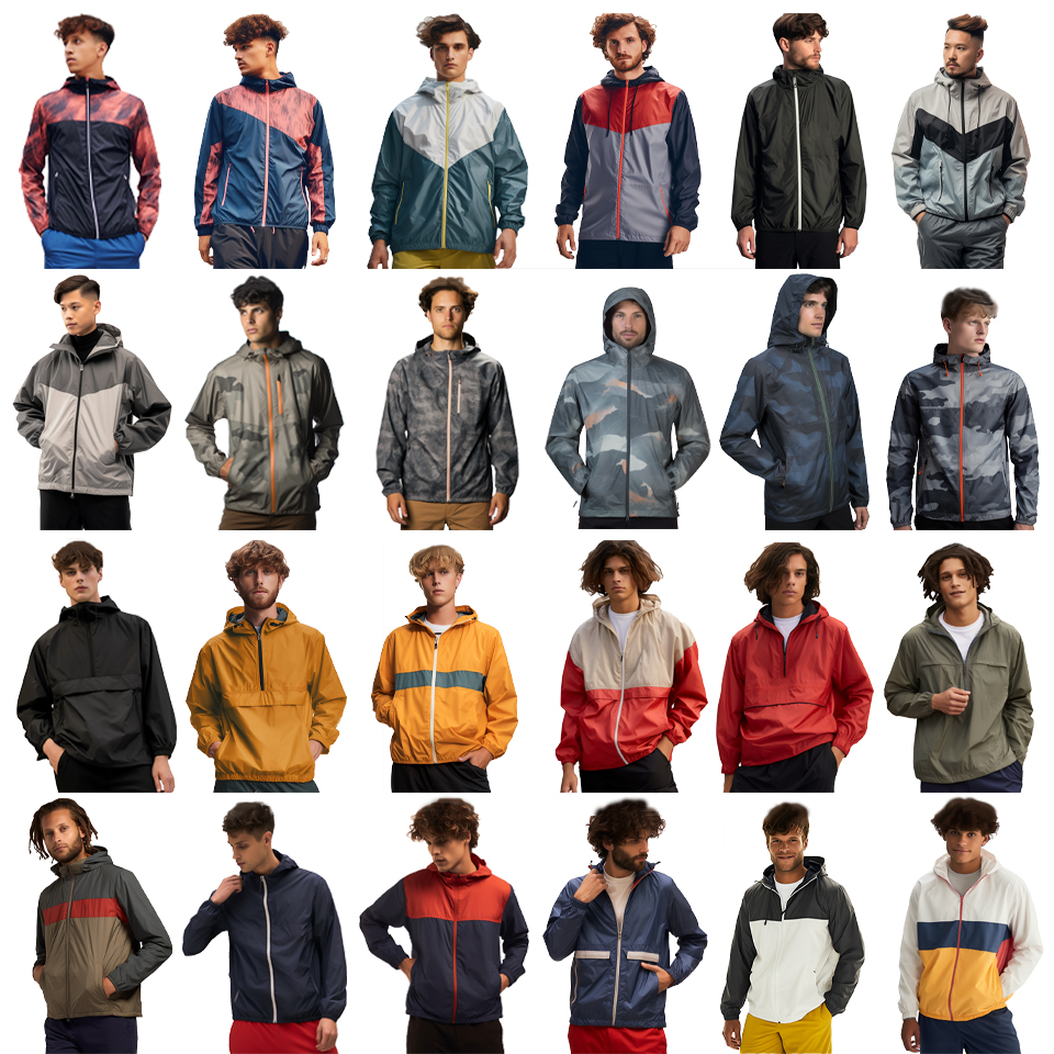 Custom Design OEM Factory Men's Nylon Quarter Zip Windbreaker Jacket Wholesale Bulk Order Winter Sportswear Brand