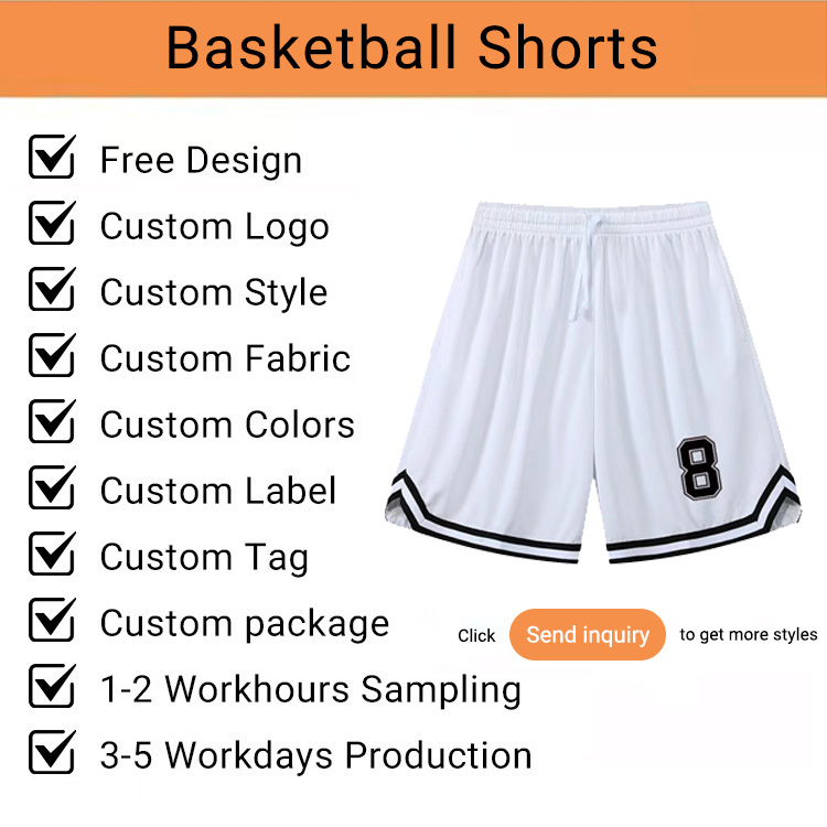 Custom Sublimated Basketball Shorts Plus Size Breathable Sportswear Shorts Running Men Shorts