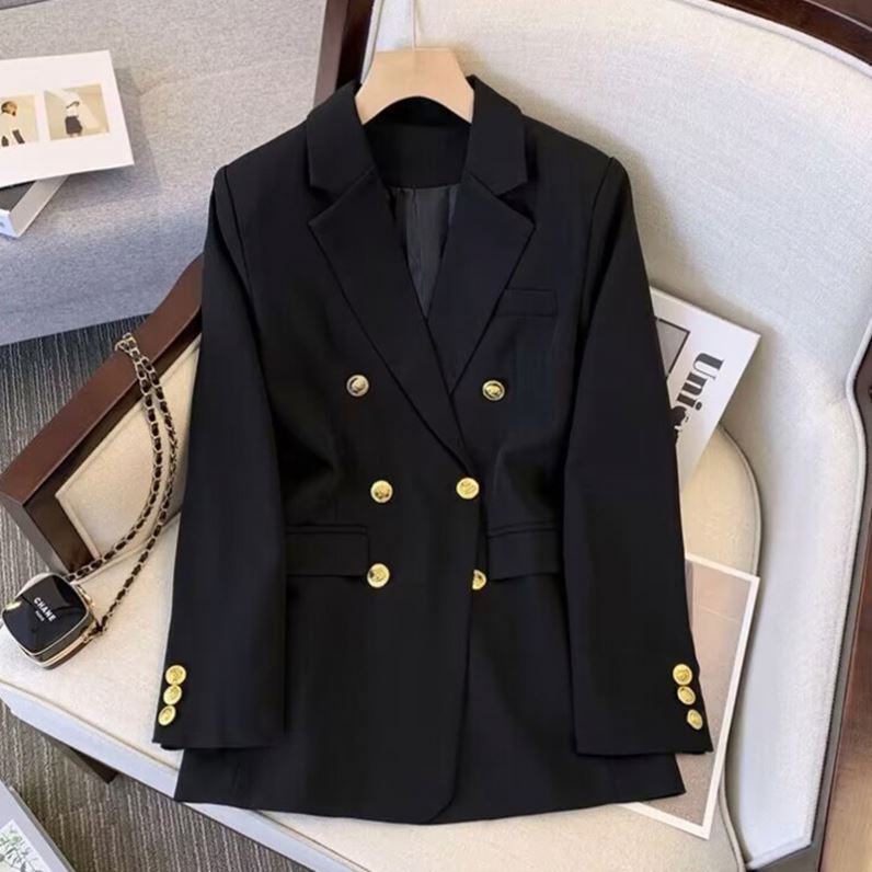 I-0520 Women's Slim Fit Long Sleeve Breasted blazer Business Suits Jackets Elegant Ladies Suits &amp; Blazers