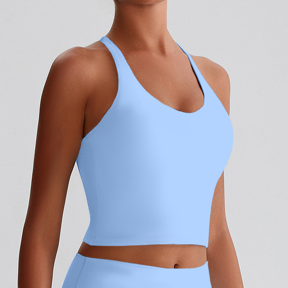ABX8001 Outdoor Wear Tight Fitness Clothes Slim Sports Running Crop Tank Comfortable Elastic Band Sleeveless Tops for Women